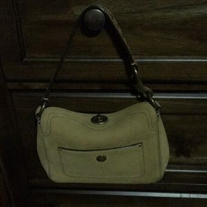 Coach tan suede small bag / purse